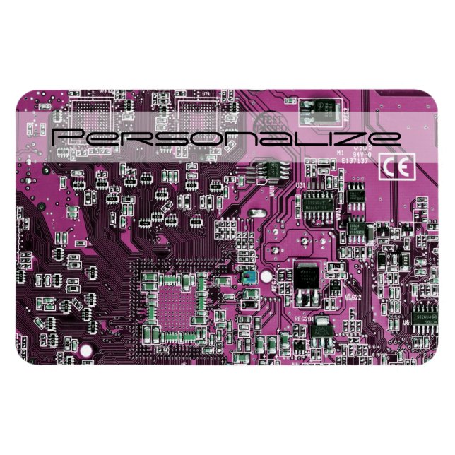 Lila Leiterplattenplatine Magnet (Horizontal)