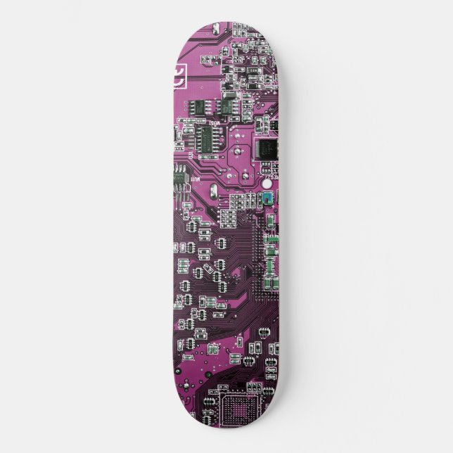 Lila Leiterplattenplatine Skateboard (Vorderseite)