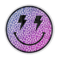 Lila Leopard Blitz Bolt Eyes Lächeln