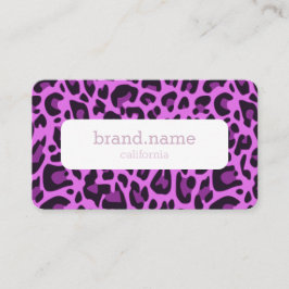 Lila Leopard Cat Animal Print Rockabildmuster Visitenkarte