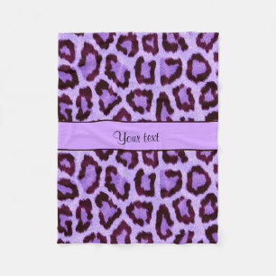 Lila Leopard-Druck Fleecedecke