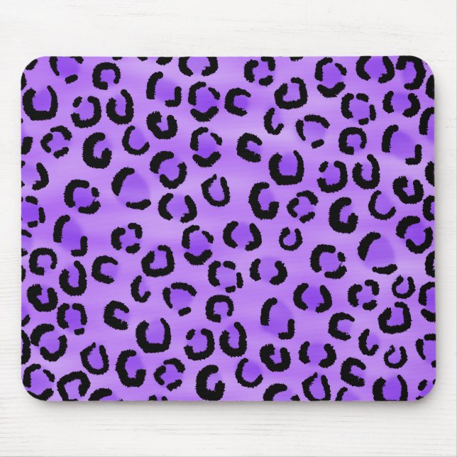 Lila Leopard-Druck-Muster Mousepad (Vorne)