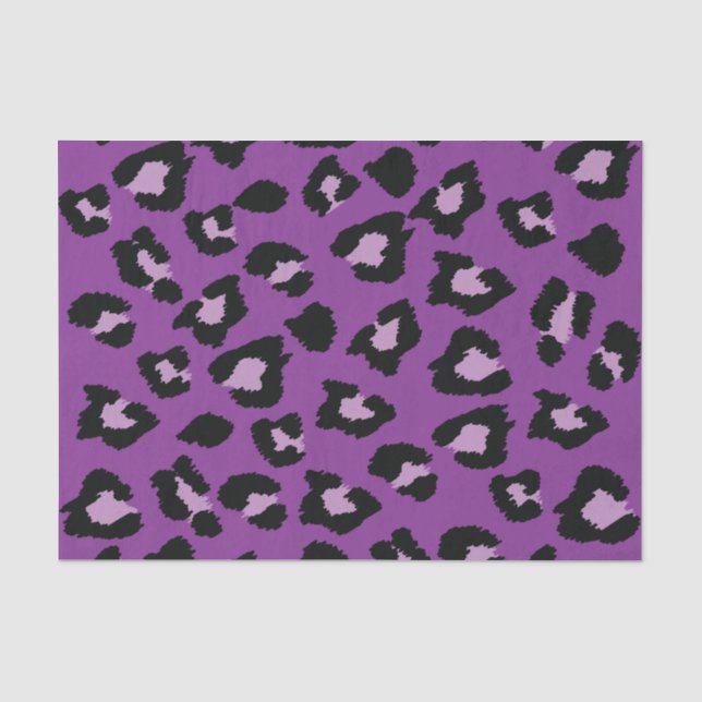 Lila Leopard-Druck-Seidenpapier Seidenpapier (Vorderseite)