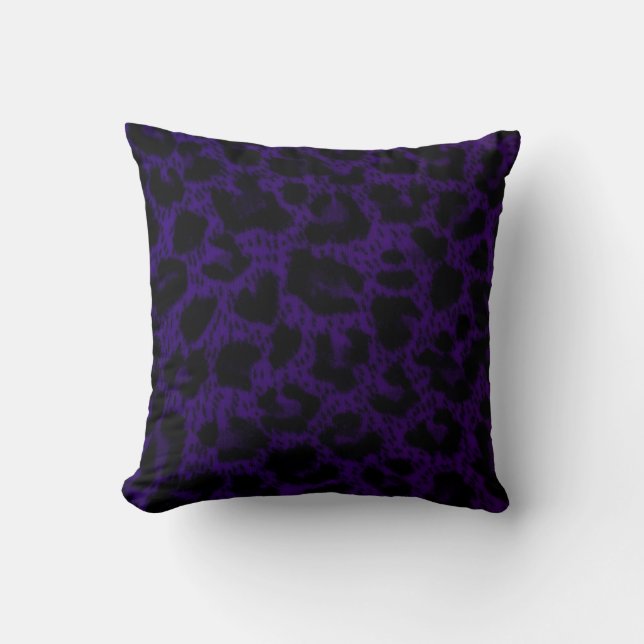 Lila Leopard-Druckthrow-Kissen Kissen (Vorderseite)