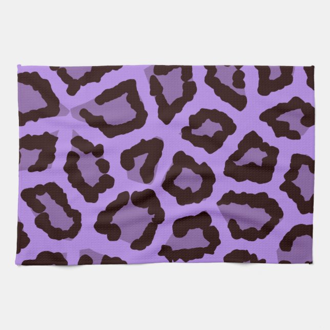 Lila Leopard Handtuch (Horizontal)