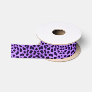 Lila Leopard-Tierdruck-Band Satinband