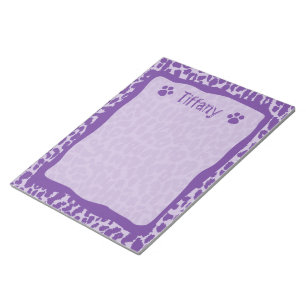 Lila Leopardcheetah-Tier-Notizblock Notizblock