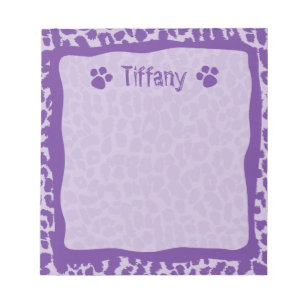 Lila Leopardcheetah-Tier-Notizblock Notizblock