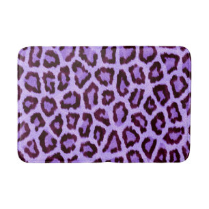 lila Leoparddruckmuster - Punkfelsen des wilden Badematte
