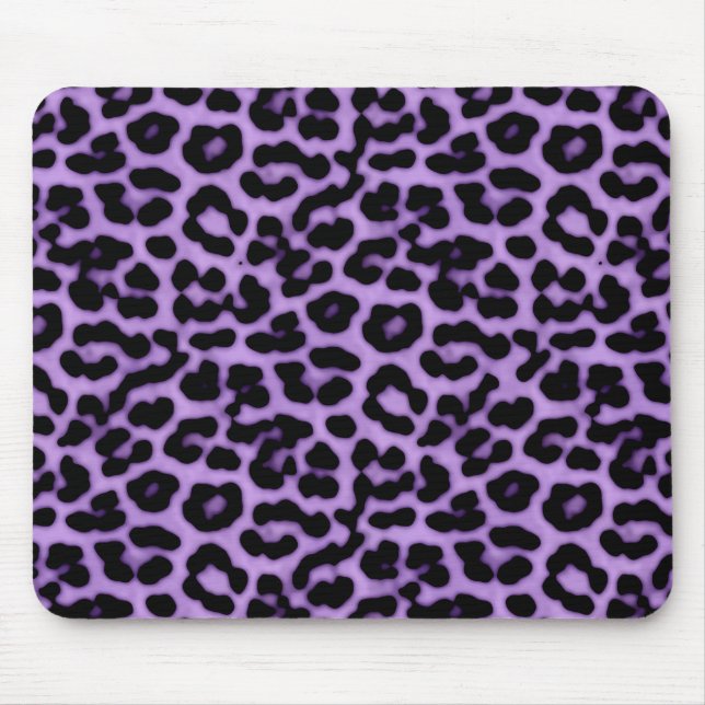 Lila Leoparden Druckmuster Mousepad (Vorne)