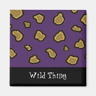Lila Leopardrucke Magnet
