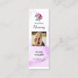 Lila Lesezeichen der Beerdigung, Beerdigung Keepak Mini Visitenkarte