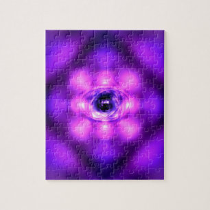 Lila leuchtendes Atom