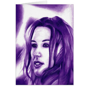 Lila Leute Frauen Portrait Originelle Kunst