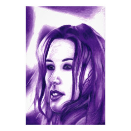 Lila Leute Frauen Portrait Originelle Kunst Fotodruck