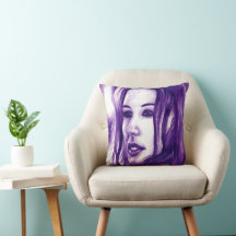 Lila Leute Frauen Portrait Originelle Kunst