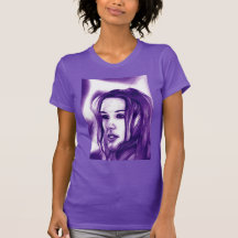 Lila Leute Frauen Portrait Originelle Kunst