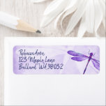 Lila Libelle-Adressetikett, Lilac Dragonflies<br><div class="desc">Personalisieren Sie Ihren stationären Raum mit einer skurrilen lila Libelle! Digitale Wasserfarben-Libelle wird schön aussehen,  wenn Sie eine Einladung oder eine andere persönliche Korrespondenz senden. Übertragen Sie diese lila Libelle einfach auf andere Karten und Geschenke. Ideal für Lila,  Lavendel,  Pflaume lila Themen.</div>