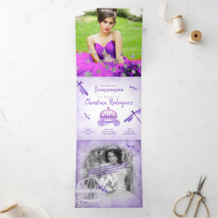 Lila Libelle, Beförderung Quinceañera Einladung