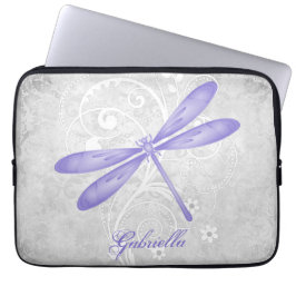 Lila Libelle Personalisiert Laptopschutzhülle