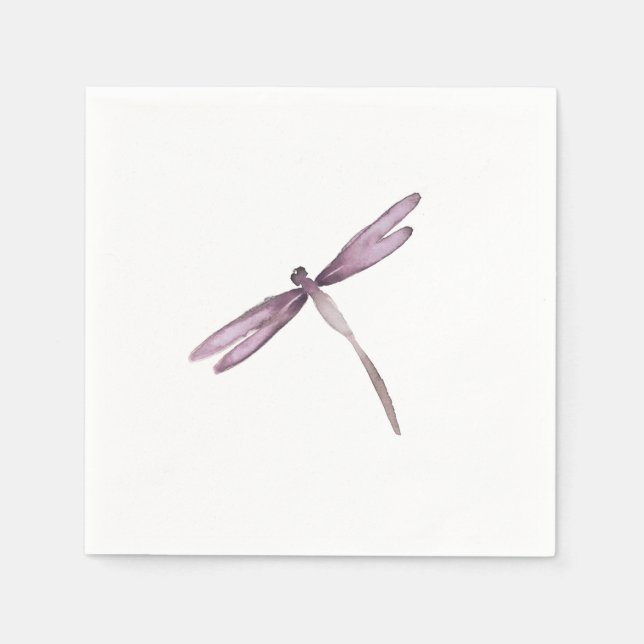 Lila Libelle Serviette (Vorderseite)