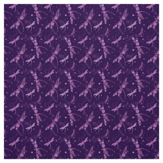 Lila Libellenmuster Stoff (Muster)