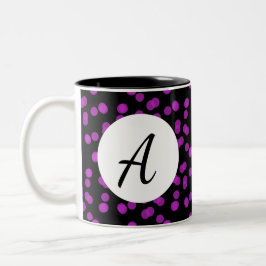 Lila Lichtkreismuster mit anfänglichem Lichtbogen Zweifarbige Tasse