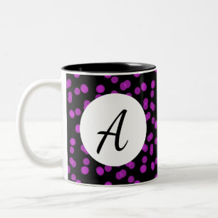 Lila Lichtkreismuster mit anfänglichem Lichtbogen Zweifarbige Tasse