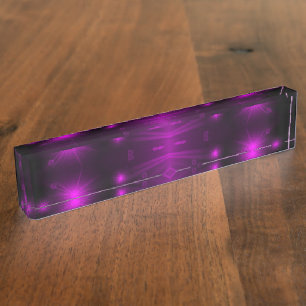 lila Lichtstar Namensplakette