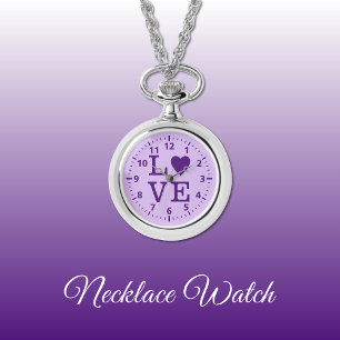 Lila Liebe Armbanduhr