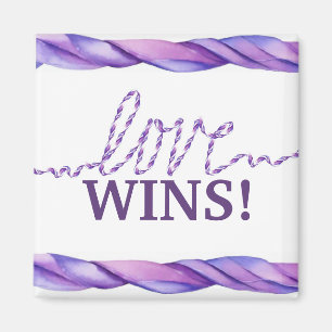 Lila "Liebe gewinnt" Multifunktionsmagnet Magnet