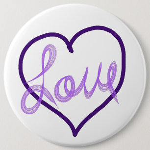 Lila Liebe Herzklopftasten Button