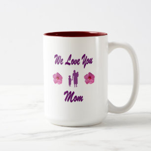 Lila Liebe Mama-Kaffee-Tasse Zweifarbige Tasse