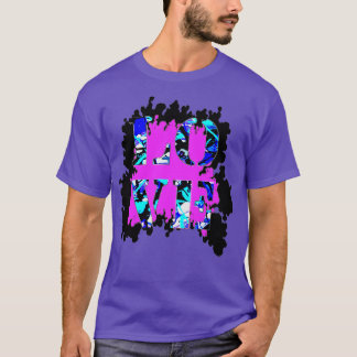 lila Liebes-Splash T-Shirt