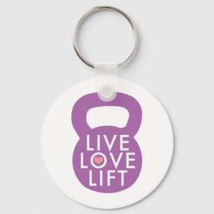 Lila "Lift für Live-Liebe" Schlüsselanhänger