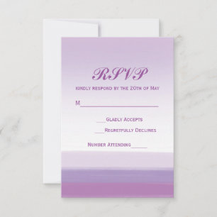 Lila lila Aquarell-Hochzeits-RSVP-Karte RSVP Karte