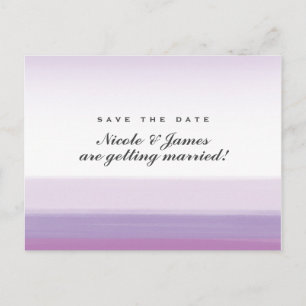 Lila lila Aquarell Save-the-Date-Postkarte Ankündigungspostkarte