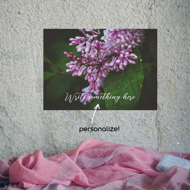 Lila lila Blume nach Regen Poster (Von Creator hochgeladen)