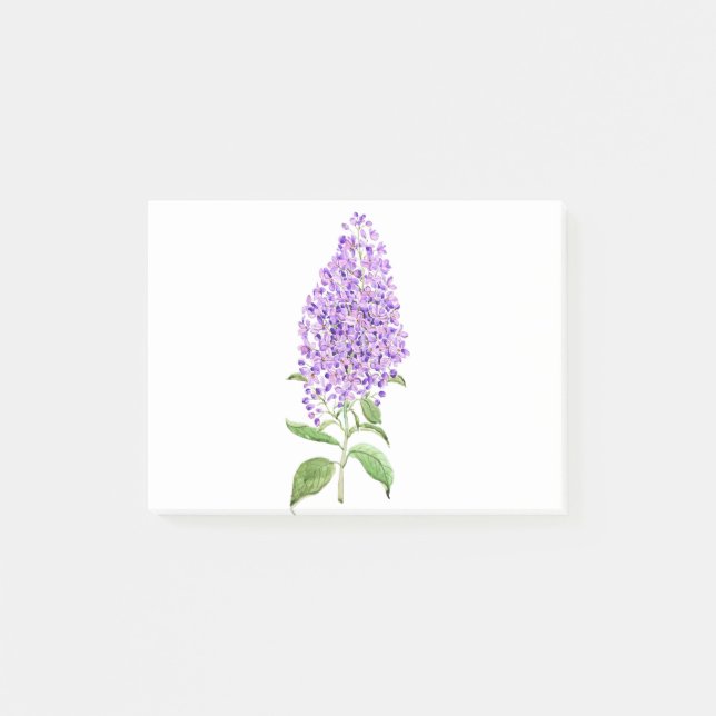 lila Lila-Blume Post-it Klebezettel (Vorderseite)
