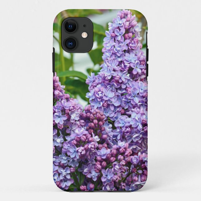 Lila lila Blumen Case-Mate iPhone Hülle (Rückseite)