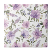 Lila-lila Blumen-Wasserfarbe Botanisch