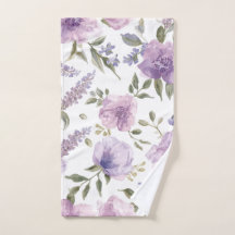 Lila-lila Blumen-Wasserfarbe Botanisch