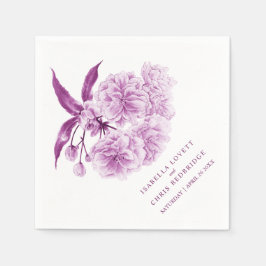 Lila Lila Blütenservietten Hochzeiten Serviette