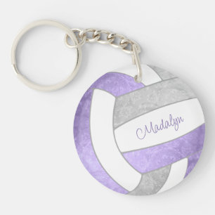 lila lila Grauer individuelle Name Volleyball Gesc Schlüsselanhänger