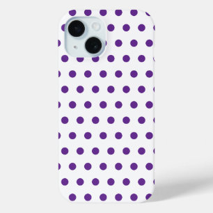 Lila-lila Punkte-Muster Weiß Case-Mate iPhone Hülle