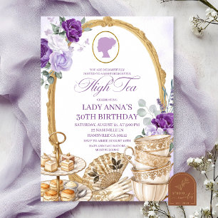 Lila-lila Regency-High-Tea-Birthdayparty Einladung
