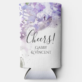 Lila Lilac Blume Aquarellfarben-Gastgeschenk Hochz Selters Dosenkühler