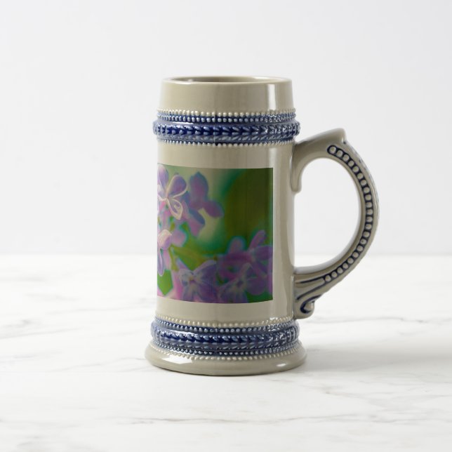 Lila Lilac-Blume Bierglas (Rechts)