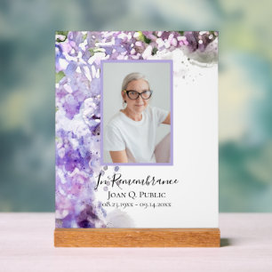 Lila Lilac Blume Wasserfarbenfeier Acrylschild
