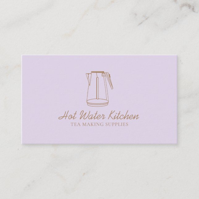 Lila Lilac Blush Kitchen Utensil Teekessel Visitenkarte (Vorderseite)
